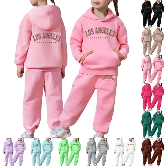 Boys Track Suit Hoodie Pullover Tops Pants Warm Up Suit Regular Fit Hoodie Sets 2 Pieces Boys Sweatsuit Set Back To School