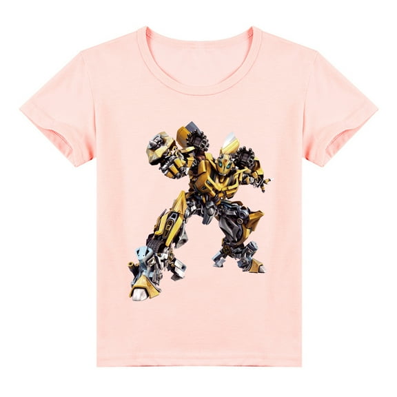 Boys Transformers Print Cotton Short Sleeve T-shirt Children's Casual Top for Summer T-shirt