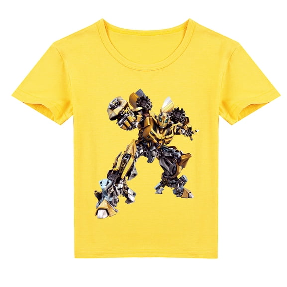 Boys Transformers Print Cotton Short Sleeve T-shirt Children's Casual Top for Summer T-shirt