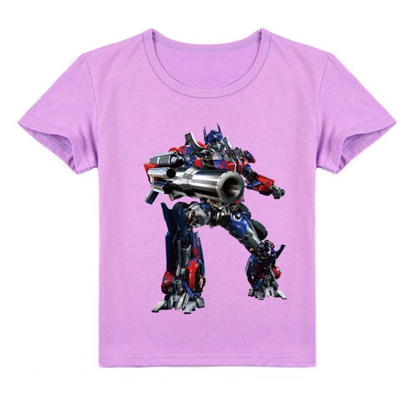 Boys Transformers Print Cotton Short Sleeve T-shirt Kids Casual Sport Short Sleeve Top