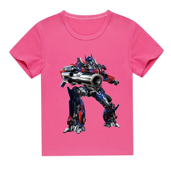 Boys Transformers Print Cotton Short Sleeve T-shirt Kids Casual Sport Short Sleeve Top