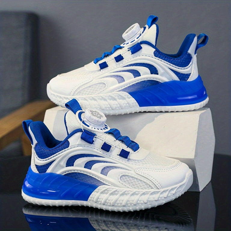 Boys Trendy No Tie Lace Free Sneakers With Adjustable Knob Kids Casual Basketball Shoes With Assorted Colors Walmart