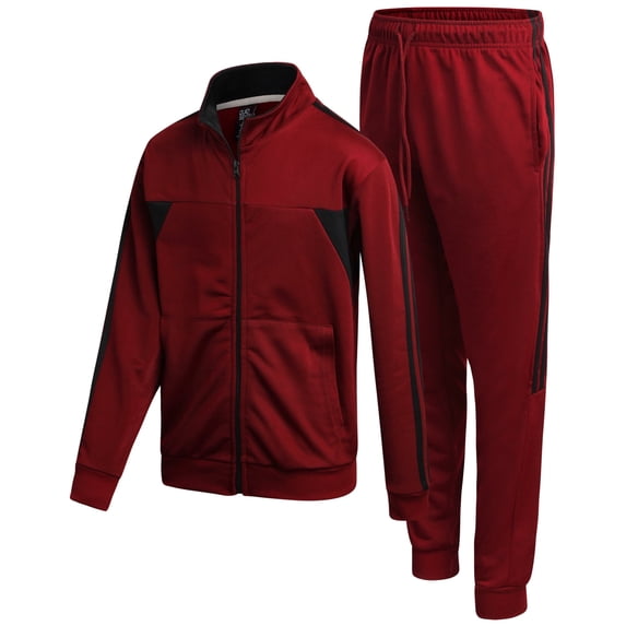Quad Seven Boys Tricot Jogger Set Lightweight Active Performance Zip-Up Tracksuit Set 2 Piece