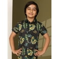 thumbnail image 1 of Boys Casual Shirts and Short Sets Casual Printed Kids Co-ords Set (KSS1_Black Yellow_12_14Y), 1 of 6