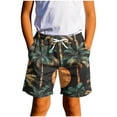 thumbnail image 1 of Boys Tropical Swim Trunks Quick Dry Board Beach Shorts Lightweight Loose Summer Casual Swimming Trunks 7T, 1 of 6