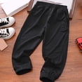 thumbnail image 1 of Boys Trousers Loose Fit Pockets Trousers Casual Pants for Boys Relaxed Fit for Teens Spring Fashion 2026 (Black,5-6 Years), 1 of 3
