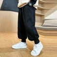 thumbnail image 1 of Boys Trousers Wide Leg Skater Pants Cargo Joggers Pants for Boys Outdoor Youth Boys Fashion Clothing (Black,12-13 Years), 1 of 4
