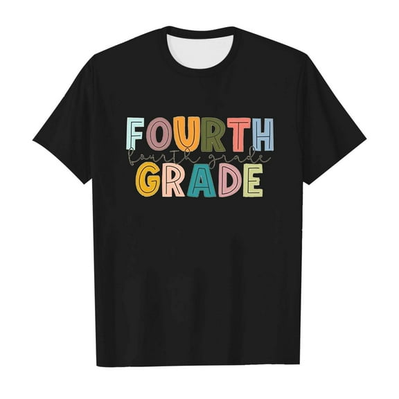 Boys Tshirts 100 Day of School Shirt Short Sleeve Fun Patterns Tee Boys Clothes for Girls 8-9 Years