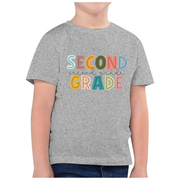 Boys Tshirts 100th Day of School Shirt Crewneck Short Sleeve Funny Graphic Tee Kids Clothes for Girls 6-7 Years