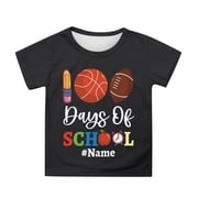 Boys Tshirts Back To School Graphic Short Sleeve Tee Shirt Casual Loose Fit Crew Neck Tops for Kids 10-11 Years