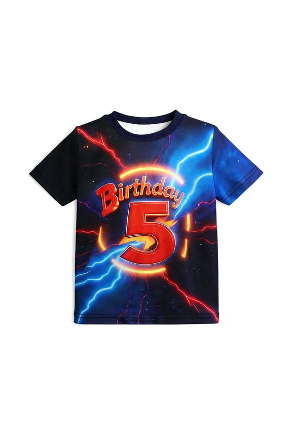 Boys Tshirts Boys Summer Cool Print Short Sleeve Crewneck Tee Boys' Tops OTHER 5-6 Years