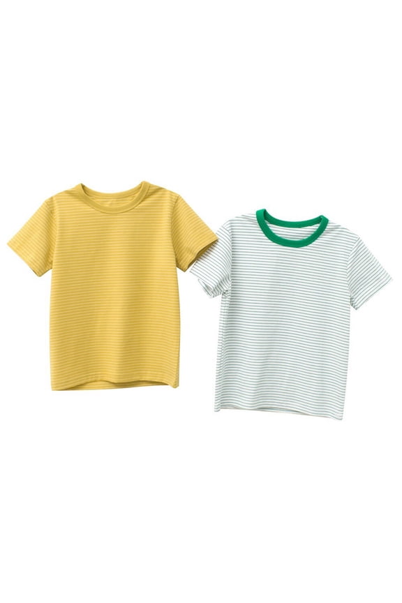 Boys Tshirts Kids Skin Friendly Striped Short Sleeve Crew Neck Tee Regular Soft Breathable for Daily Casual Wear Toddler Clothes for Boys