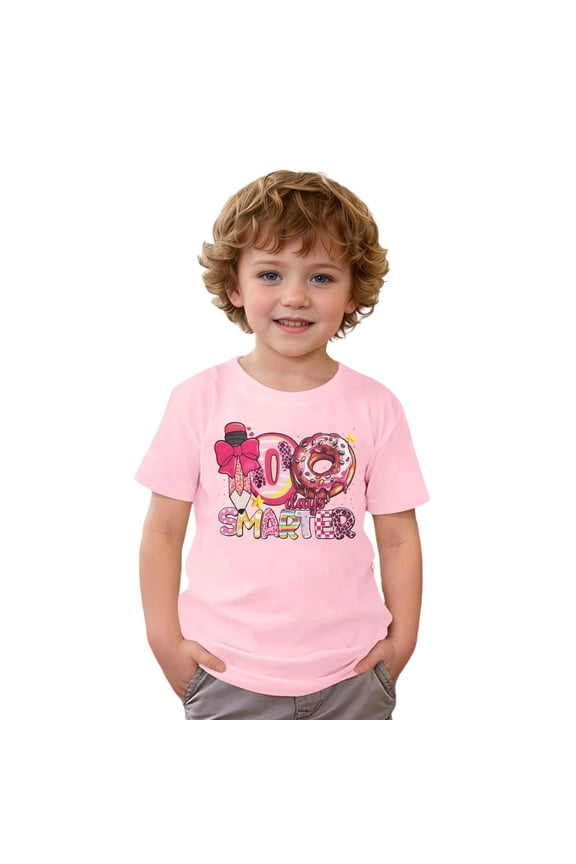 Boys Tshirts Shirts Graphic Short Sleeve Kids School Season Casual Cool Print Birthday Boy Shirt Clothes