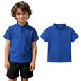 thumbnail image 1 of Boys Tshirts Short Sleeve Henley Shirt Kids Button Front Waffle T-Shirts Fashion Tops Tees Summer Tops Boys Tshirt Size 6-7 Years, 1 of 6