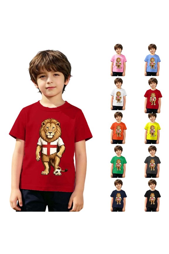Boys Tshirts Size 7-8 Years Lightweight Stylish Print Crew Neck Short Sleeve Tops for Everyday Wear Boys' Tops Tees Shirts