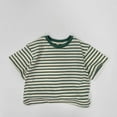 thumbnail image 1 of Boys Tshirts Striped Short Sleeve Crewneck Casual Summer Tshirts Graphic Tee Shirts for Toddler Girls 6-12 Months, 1 of 5