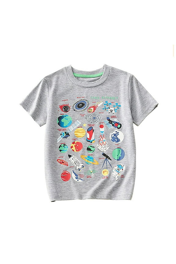 Boys Tshirts Toddler Kids Marine Organism Print Sports Casual Comfortable Crew Neck Short Sleeve T Shirt Shirt Tops Size 5 Y-6 Y