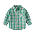 thumbnail image 1 of Boys Tshirts Toddler Long Sleeve Fashion Plaid Shirt Tops Coat Outwear For Clothing For 3-4 Years, 1 of 4
