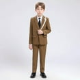 thumbnail image 1 of Boys Tuxedo Suit Set for Wedding Prom Notch Lapel One Button Boy Suit Jacket Vest and Pants Set, 1 of 9
