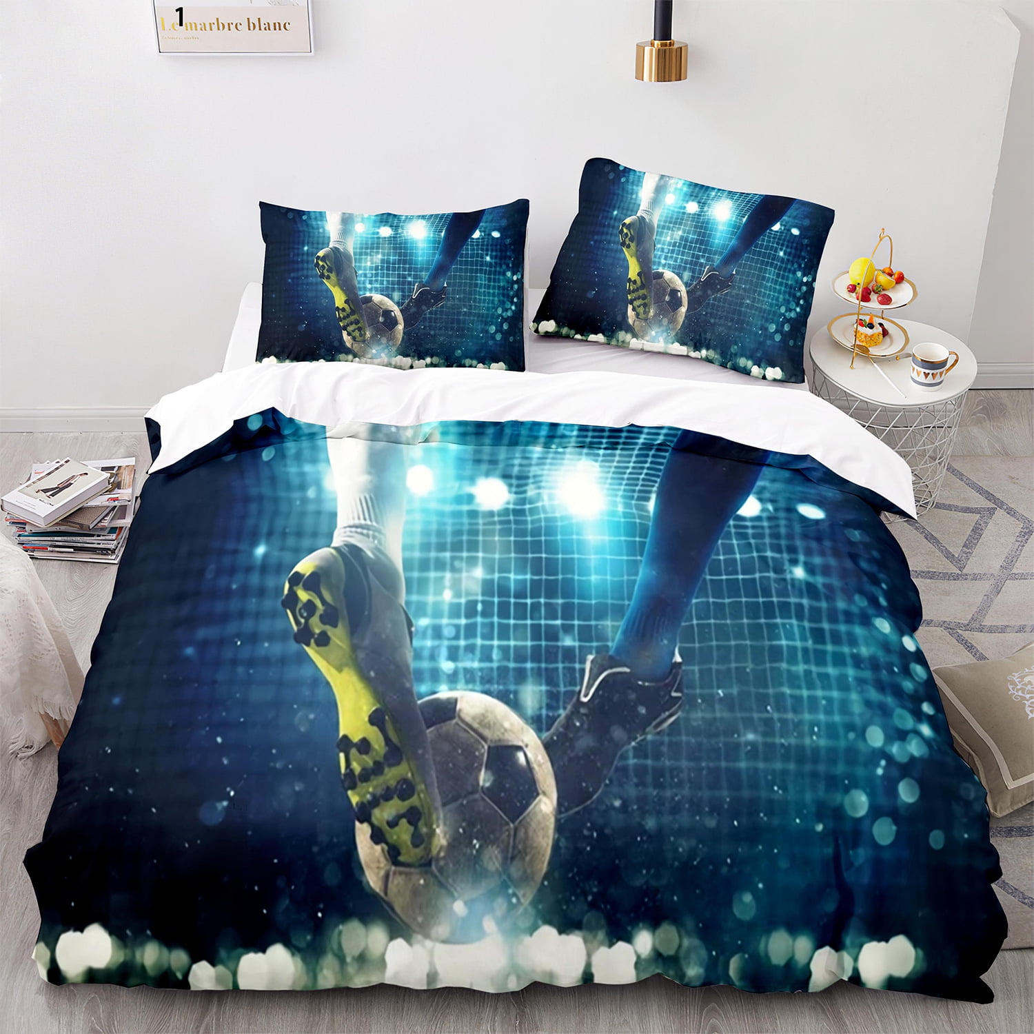 Boys Twin Bedding Sets Duvet Cover Sports Basketball Comforter Cover
