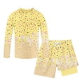 thumbnail image 1 of Boys Two Piece Rash Guard Swim Set Toddler Kids Ice Cream Print Long Sleeve Bathing Suit Swimwear Shirt with Trunks Quick Dry Bathing Suit, 1 of 5