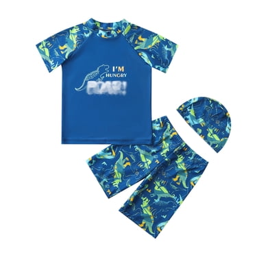 Swimming Shorts Boys 7-8 Little Boys 2-Piece Rash Guard And Trunk Swimsuit - Swimwear And Kids Children's Swimwear