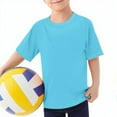 thumbnail image 1 of Boys UPF 50+ Rash Guard Swim Shirt Quick Drying Short Sleeve Sun Surf Fishing Beach Tee For Kids Youth, 1 of 9