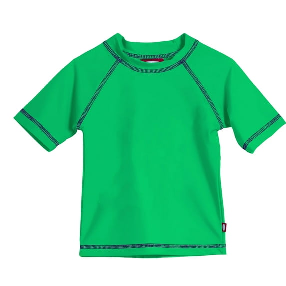Made in USA Boys UPF 50+ Short Sleeve Rashguard | Elf Green