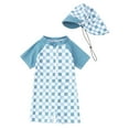 thumbnail image 1 of Boys UPF 50+ Sun Protective Swimwear Rash Guard Suit with Hat for Beach Pool Summer Water Play, 1 of 6