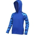 thumbnail image 1 of Boys UPF 50+ Swim Hooded Shirt with Pocket/Non-Pocket, Youth Kids SPF UV Sun Protection Rash Guard Long Sleeve Fishing Shirts, 1 of 5