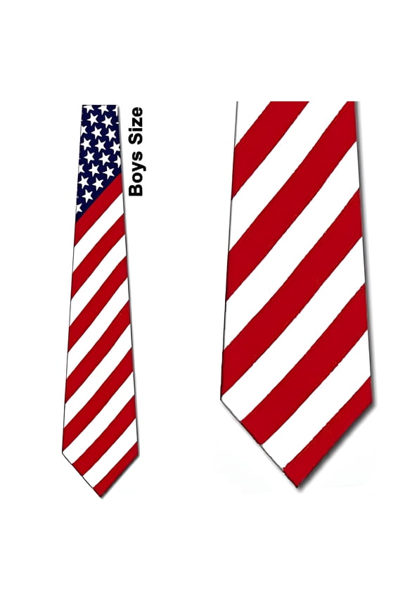 Boys US Flag Necktie Mens Tie by Tieguys