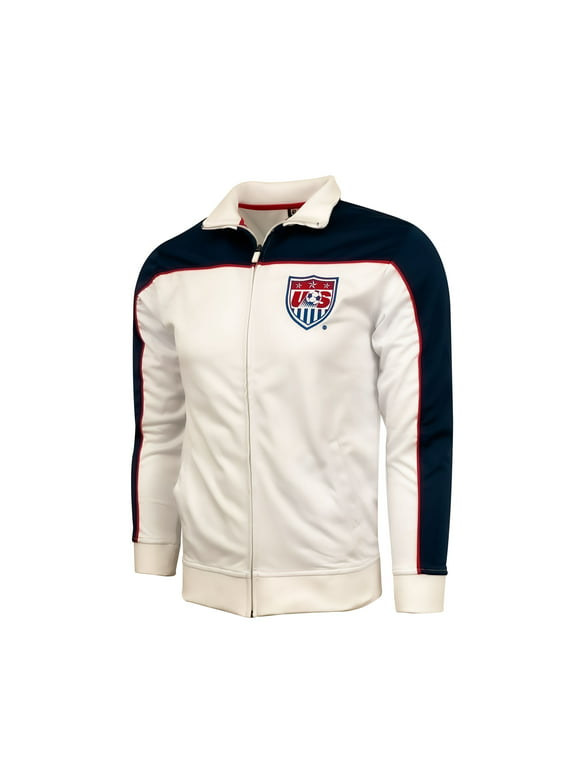 Boys' USA Soccer Jacket, Licensed US Soccer Full Zip Track Jacket, Youth Sizes YL