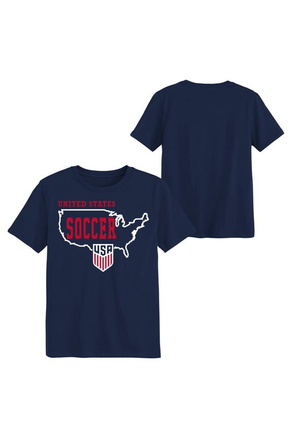 United States Men's National Team USMNT USA Youth Boy's Navy USA Country Graphic Soccer Tee