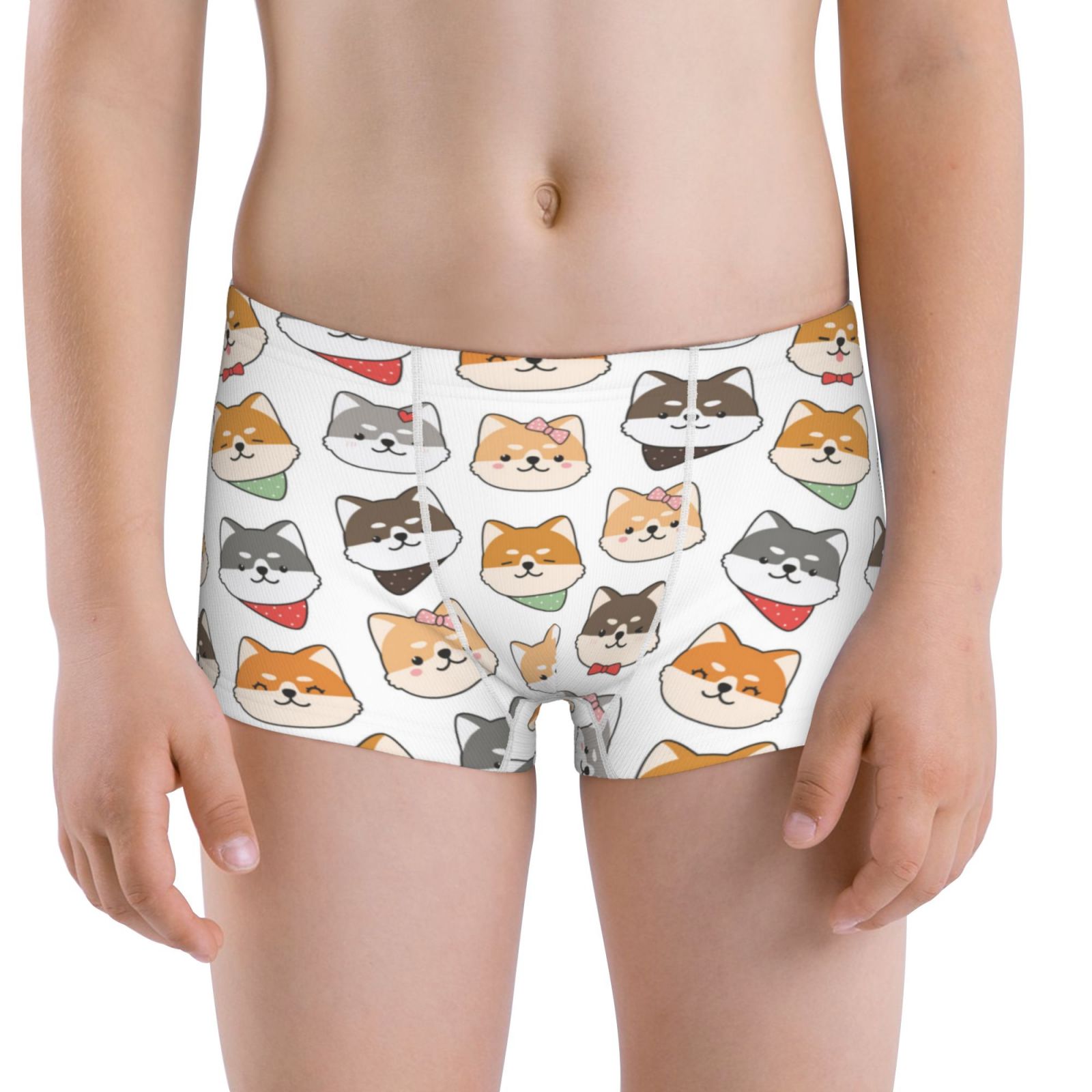 Young Boys Minimalist Stylish Cool Cute Dog Print Pattern Comfortable Boxer Briefs main image 1