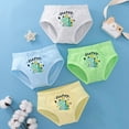 thumbnail image 1 of Boys Underwear Soft Comfortable Breathable Briefs for Kids Toddler Baby Cartoon Printed Trunks 4 Pack 4PCS, 1 of 3