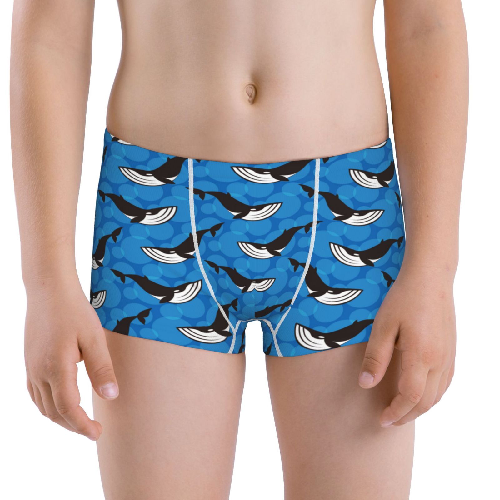 Boys Underwear - Whale And Sea Soft 100% Cotton Boys Boxer Briefs ...