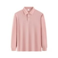 thumbnail image 1 of Boys Uniform Long Sleeve Polo, 6T-10Y School Use, Pique Fabric, Comfortable & Durable​ Pink 9-10Y, 1 of 3
