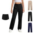 thumbnail image 1 of Boys Uniform Pants Elastic Waist Straight Leg Boys Slim Fit Unisex Black Uniform Pants Girls Back to School Clothes Size 4-18 Years, 1 of 6