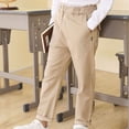 thumbnail image 1 of Boys Uniform Pants Pull On Chino Pants with Pockets Straight Pants Khaki Dress Pants for Boys Back To School Outfits for Boys Teen Preppy Clothes 15-16 Years, 1 of 8