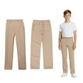 thumbnail image 1 of Boys Uniform Pants Pull On Chino Pants with Pockets Straight Pants Kids Khaki Pants Boys Back To School Outfits Kids Boys Clothes 5-6 Years, 1 of 6