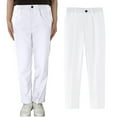 thumbnail image 1 of Boys Uniform Pants Pull On Chino Pants with Pockets Straight Pants White Pants for Boys Back To School Outfits for Boys Kids Preppy Clothes 4-5 Years, 1 of 5