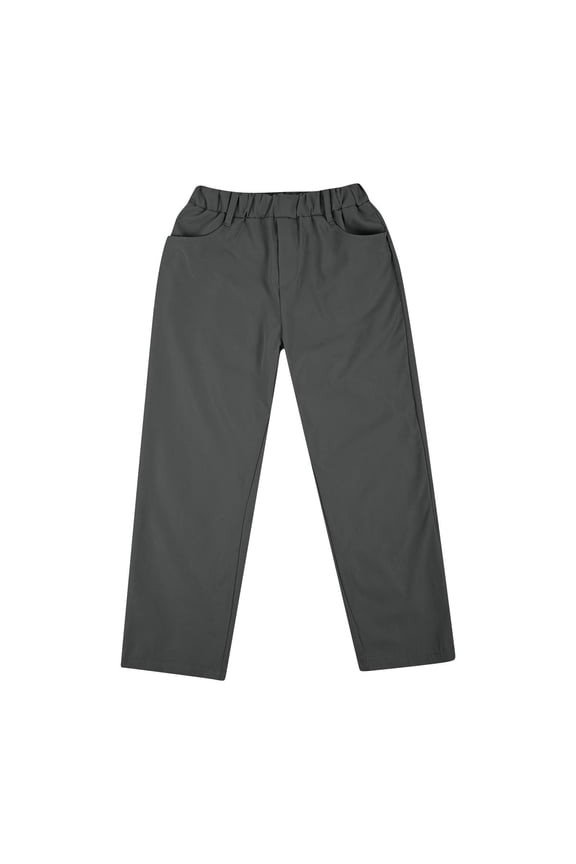 Boys Uniform Pants Straight Pants with Pockets Pull On Chino Pants Stretch Pants Kids Dark Gray Pants Boys Back to School Outfits Kids Preppy Clothes 8-9 Years