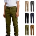 thumbnail image 1 of Boys Uniform Pants Straight Pants With Pockets Elastic Waist Pull On School Green Pants For Boys Uniform Back To School Outfit, 1 of 5
