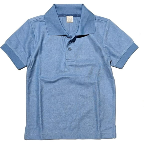 Boys Uniform Short Sleeve Pique Polo Shirt, Sizes Kids 4-7 Boys 8-14