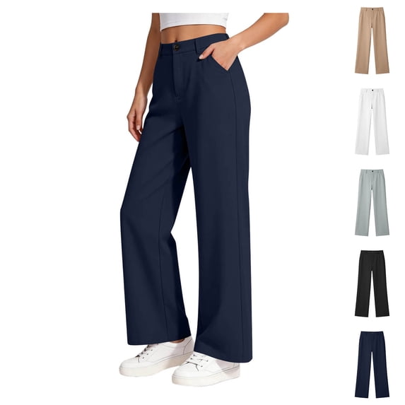 Boys Uniform Straight Dress Pants Stretch Slim Pants Navy School Uniform Pants Back to School Clothes Boy Clothes 7-8 Years