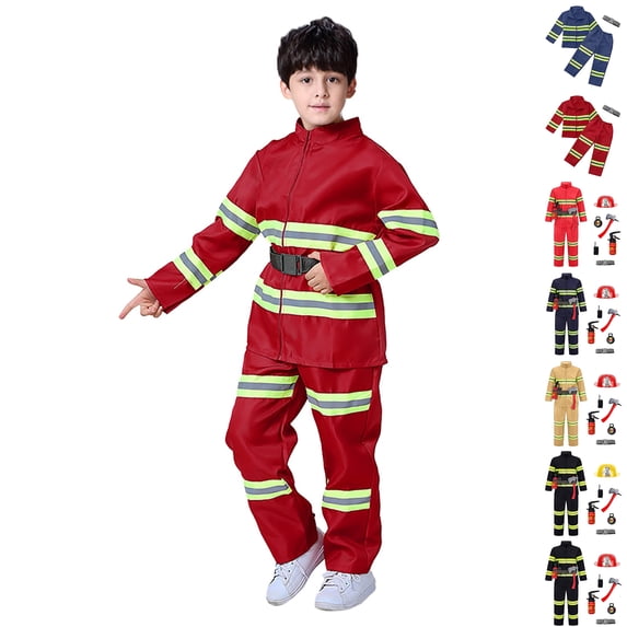 Boys' Unisex Firefighter Kids Dress up 7-8 Years Halloween Boy