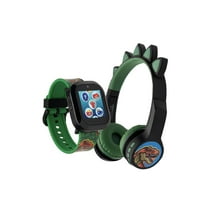 Boys V3 Black Green Dinosaur with Bluetooth Headphone Set