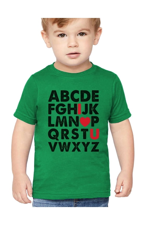 Kids Valentine's Day Alphabet ABC I Love You Toddler Adorable T-Shirt Gift