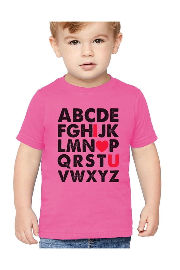 Kids Valentine's Day Alphabet ABC I Love You Toddler Adorable T-Shirt Gift