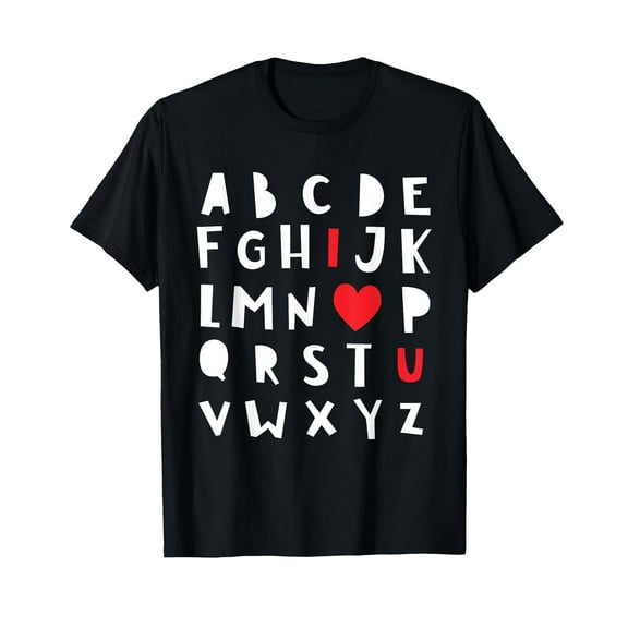 Boys Valentines Day ABC I Love You Alphabet Kindergarten T-Shirt